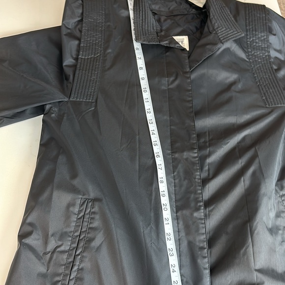 Vintage Mervyn’s Lined Black Trench Coat Gen X punk  whimsy goth 14 - Picture 14 of 16